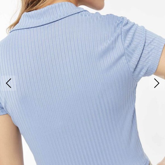 Ardene's Women's Crop Top - Ribbed Polo - Women's Polo - Picture 3 of 4
